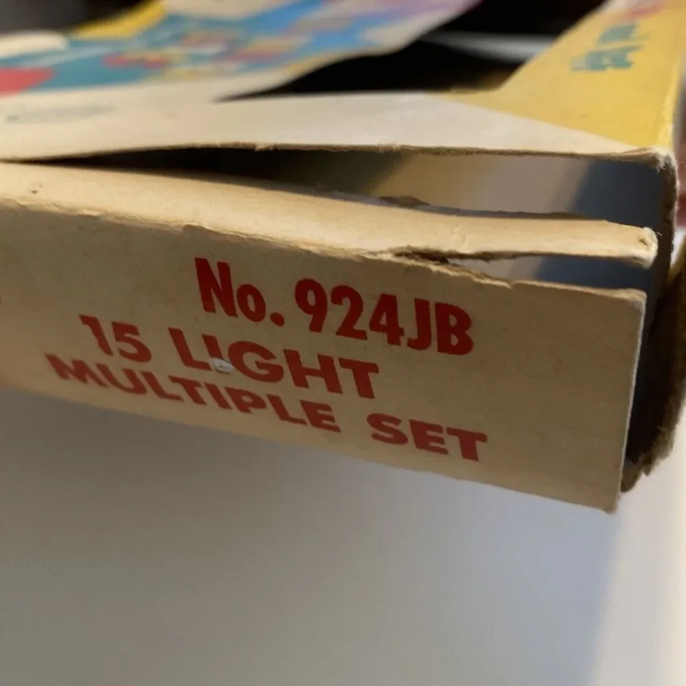 Vintage Holly Blinker Lites EMPTY BOX ONLY Very Colorful Large Letterpress USA
